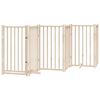 vidaXL Barri&egrave;re pour chien avec porte pliable 6 panneaux 300 cm Bois massif Sapin