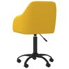 vidaXL Chaises pivotantes &agrave; manger lot de 6 jaune velours
