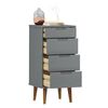 vidaXL Commode MOLDE Gris 40x35x82 cm Bois de pin massif
