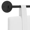 vidaXL T&ecirc;te de lit suspendue Montage mural Blanc 210 x 55 x 5 cm tissu