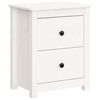 vidaXL Tables de chevet 2 pcs Blanc 50x35x61,5 cm Bois de pin massif