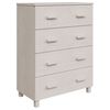 vidaXL Buffet HAMAR Blanc 79x40x103,5 cm Bois massif de pin