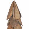 vidaXL Sapin de No&euml;l avec support Marron 80 cm Bois de teck solide