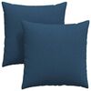 vidaXL Coussins de canapé 2 pcs Bleu 80 x 80 cm tissu