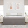 vidaXL Cadre de lit avec matelas Taupe 180 x 200 cm tissu