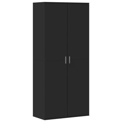 vidaXL Armoire à chaussures Noir 80x39x178 cm Bois d'ingénierie