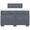 vidaXL Sommier &agrave; lattes de lit et matelas Gris fonc&eacute; 120x200cm Velours