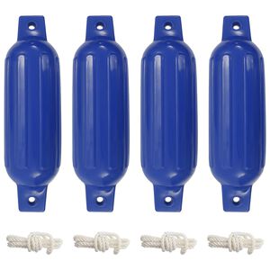 vidaXL Pare-choc de bateau 4 pcs bleu &Oslash; 11x40 cm PVC