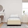 vidaXL Lit &agrave; ressorts avec matelas Cr&egrave;me 80 x 200 cm tissu