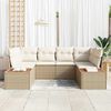 vidaXL Ensemble de canap&eacute; de jardin avec coussin 6 pcs Beige polyrotin