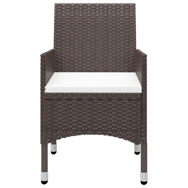 vidaXL Ensemble &agrave; manger de jardin 5 pcs Marron