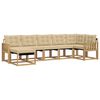 vidaXL Ensemble de canap&eacute;s d'ext&eacute;rieur 7 pc Blanc et Beige