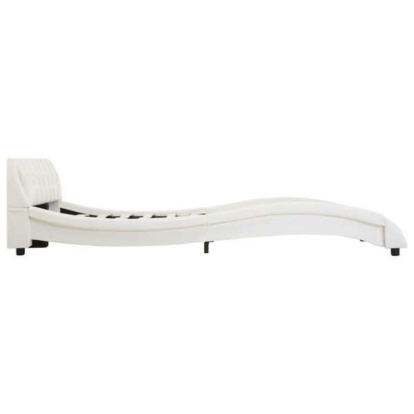 vidaXL Cadre de lit sans matelas blanc similicuir 140x200 cm