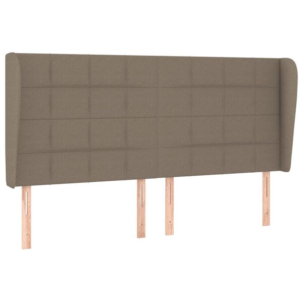 vidaXL T&ecirc;te de lit avec oreilles Taupe 183x23x118/128 cm Tissu