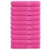 vidaXL Serviettes de qualit&eacute; sup&eacute;rieure SOLUND 10 pcs rose 600 g/m&sup2;