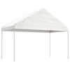 vidaXL Belv&eacute;d&egrave;re avec toit blanc 6,69x4,08x3,22 m poly&eacute;thyl&egrave;ne
