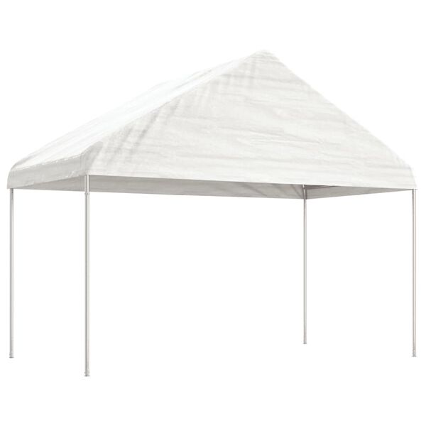 vidaXL Belv&eacute;d&egrave;re avec toit blanc 6,69x4,08x3,22 m poly&eacute;thyl&egrave;ne