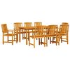 vidaXL Ensemble de salle &agrave; manger pour jardin 7 pcs Marron