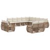 vidaXL Ensemble de canap&eacute; de jardin 13 pc Beige et blanc cr&egrave;me