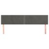 vidaXL T&ecirc;tes de lit 2 pcs Gris fonc&eacute; 90x5x78/88 cm Velours