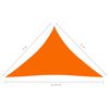 vidaXL Voile de parasol tissu oxford triangulaire 3x3x4,24 m orange