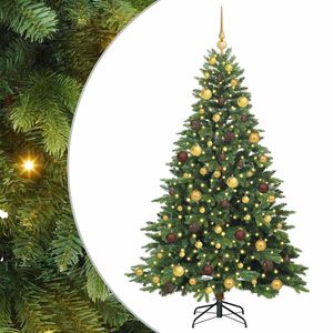 vidaXL Sapin de No&euml;l artificiel avec 300 LED Vert 180 cm PE et PVC