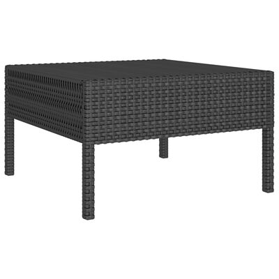 vidaXL Salon de jardin 8 pcs avec coussins Résine tressée Noir