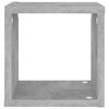 vidaXL &Eacute;tag&egrave;res cube murales 4 pcs Gris b&eacute;ton 22x15x22 cm