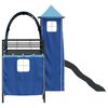 vidaXL Lit mezzanine pour enfants Noir et Bleu 90 x 190 cm M&eacute;tал