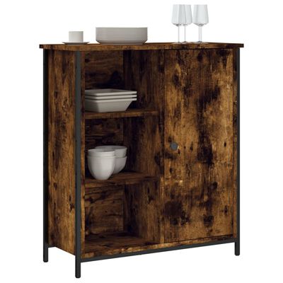 vidaXL Buffet chêne fumé 70x30x80 cm bois d'ingénierie