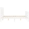 vidaXL Cadre de lit sans matelas blanc 140x190 cm bois massif