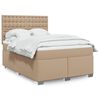 vidaXL Sommier &agrave; lattes de lit avec matelas Cappuccino 160x200 cm