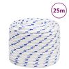 vidaXL Corde de bateau Blanc 18 mm 25 m Polypropyl&egrave;ne