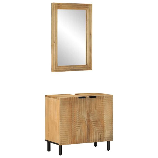 vidaXL Ensemble de meubles salle de bain 2 pcs marron