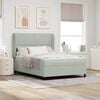 vidaXL Lit &agrave; ressorts avec matelas Gris clair 200 x 160 cm Polyester