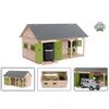 Kids Globe &Eacute;curie de chevaux avec 2 boxes et rangement 1:32 Naturel