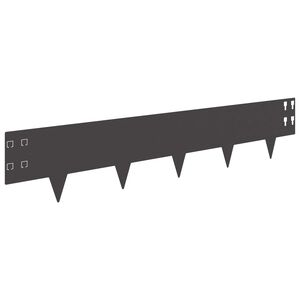 vidaXL Bordure de Pelouse 10 pc 100 x 20 cm Acier Noir