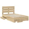 vidaXL Cadre de lit Ch&ecirc;ne Sonoma 120 x 200 cm Bois d'ing&eacute;nierie