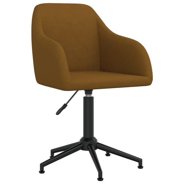 vidaXL Chaises pivotantes &agrave; manger lot de 2 marron velours