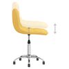 vidaXL Chaise pivotante de bureau Jaune moutarde Tissu
