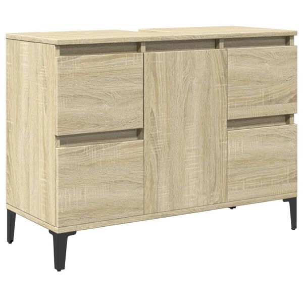 vidaXL Meuble d'&eacute;vier ch&ecirc;ne sonoma 80x33x60 cm bois d'ing&eacute;nierie