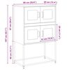 vidaXL Buffet haut vert olive 68x39x107 cm acier