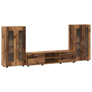 vidaXL Ensemble meuble TV FLORIN 3 pc Bois ancien Bois d'ing&eacute;nierie
