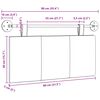 vidaXL T&ecirc;te de lit suspendue Ray&eacute; Gris fonc&eacute; 90 x 55 x 5 cm tissu