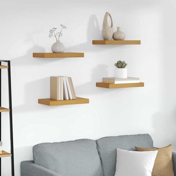 vidaXL &Eacute;tag&egrave;re Murale 4 pcs Beige 40 x 23,5 x 4 cm Bois d'ing&eacute;nierie