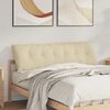 vidaXL Coussin de Dos Cr&egrave;me 160 x 19 x 50 cm tissu