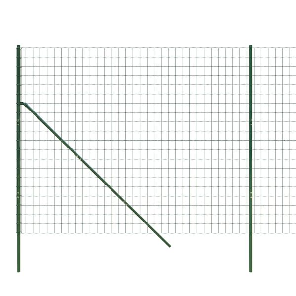 vidaXL Cl&ocirc;ture en treillis m&eacute;tallique vert 2,2x25 m acier galvanis&eacute;