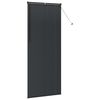 vidaXL Stores v&eacute;nitiens avec des rideaux Noir 220 x 95 cm Aluminium