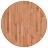 vidaXL Dessus de table &Oslash;80x4 cm rond bois massif de h&ecirc;tre