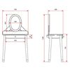 Vipack Coiffeuse enfant Billy avec miroir Bois Blanc